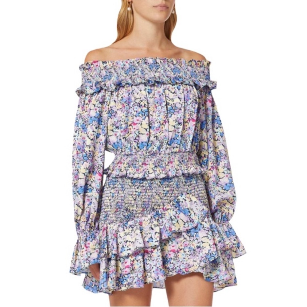 Elliatt Catalina Floral Off-Shoulder Skirt Set Size XS